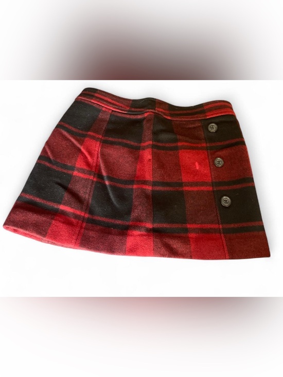 GAP Dresses & Skirts - GAP Red and Black Plaid Button-Front Mini Skirt